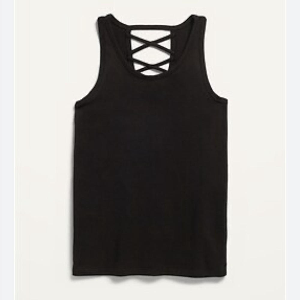 NWOT Kid’s Old Navy Criss-Cross Black Tank #1168